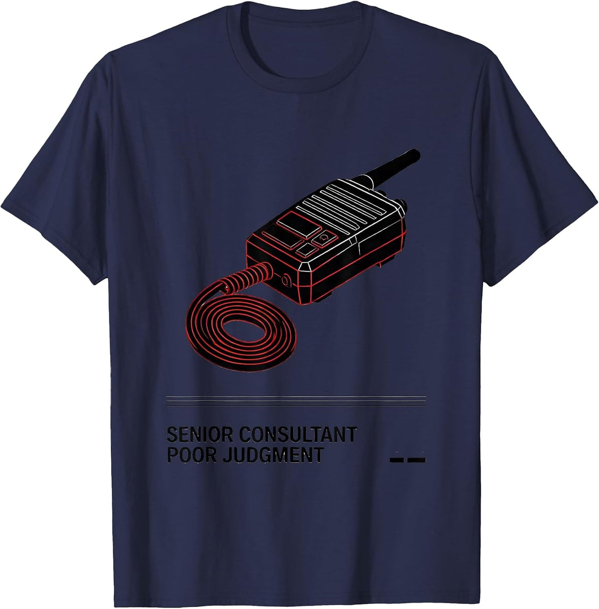 Men's Senior Consultant Poor Judgment Funny Paramedic EMT Gift T-Shirt - Navy Blue