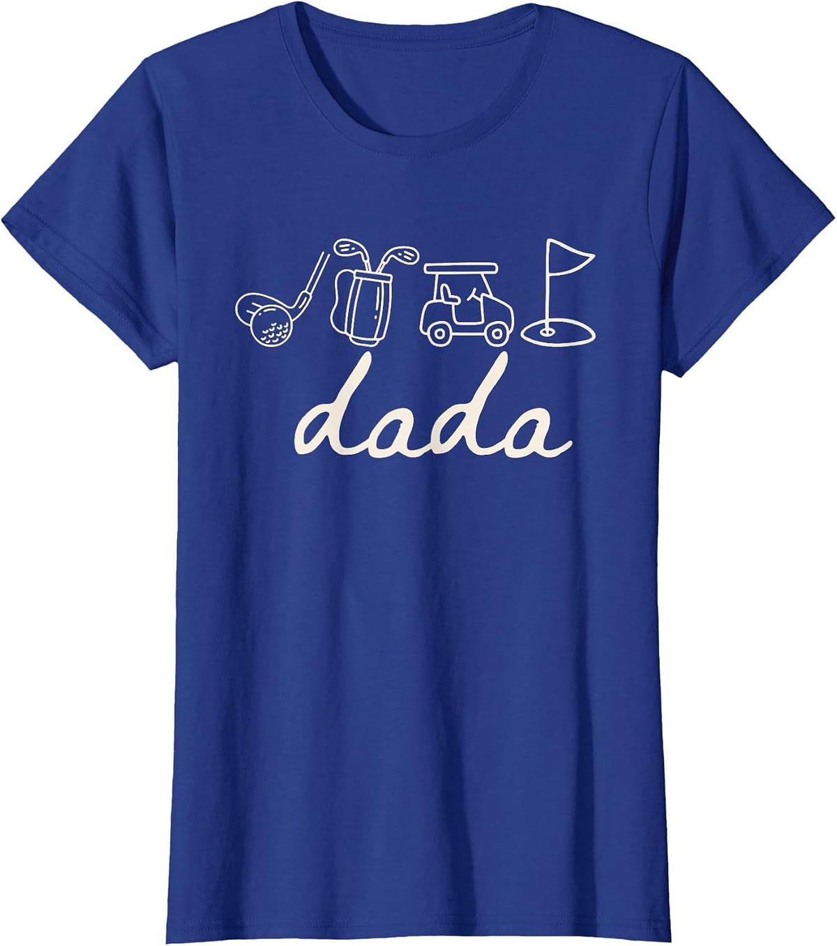 Dada of The Birthday Boy Hole in One Golf Sport Matching T-Shirt - Royal Blue