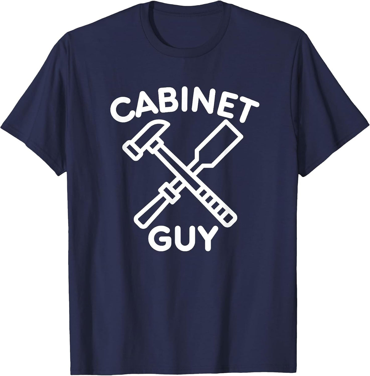 Handyman Cabinet Guy Craftsman DIY Carpenter Builder Tools T-Shirt - Navy Blue