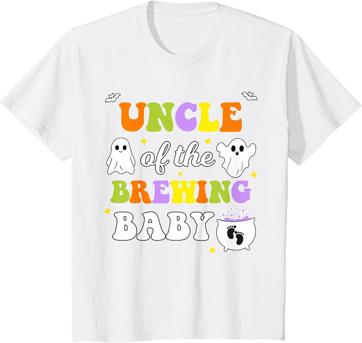 Uncle of the Brewing Baby Halloween Theme Baby Shower T-Shirt - White