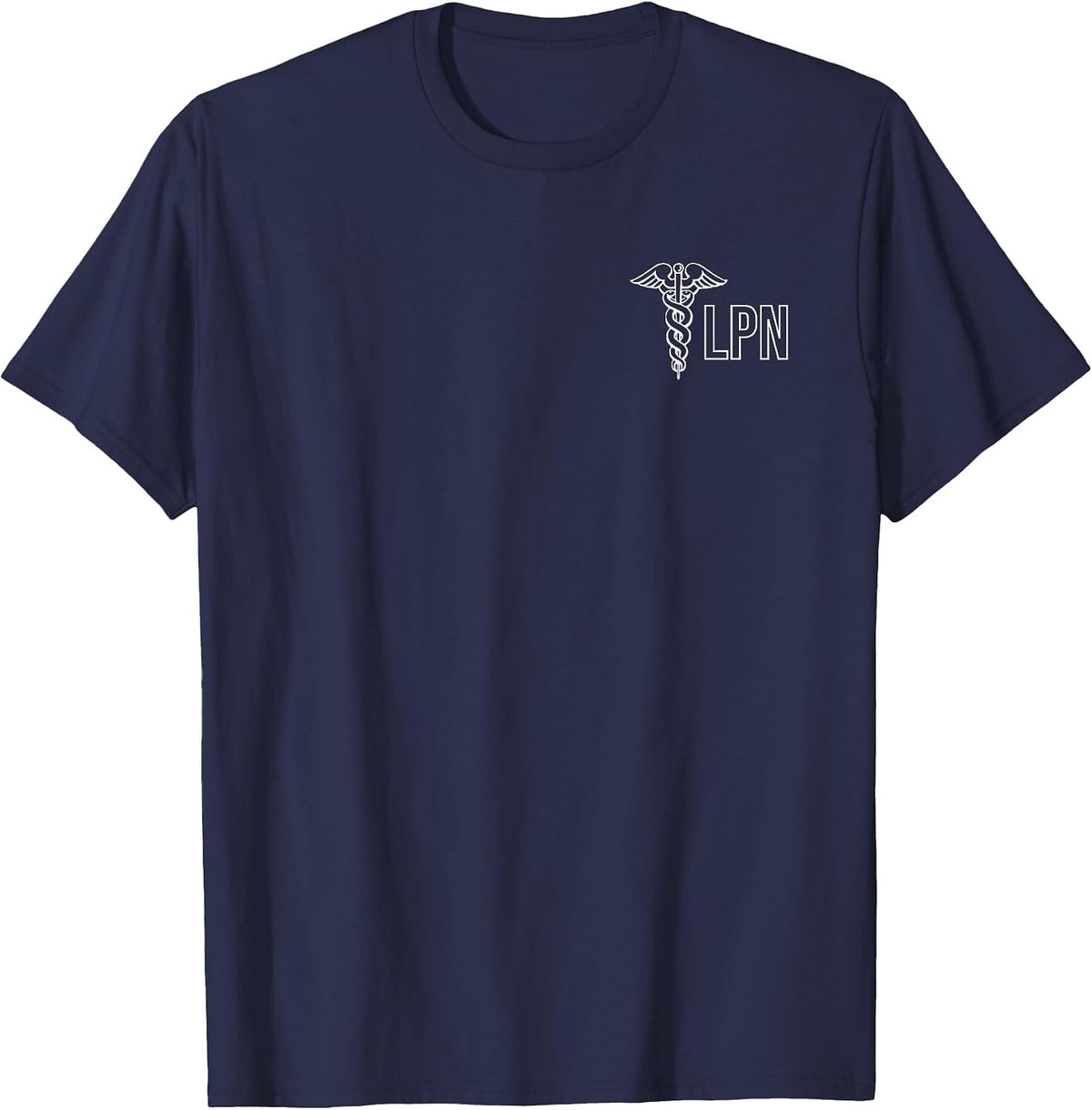 Licensed Practical Nurse LPN Caduceus Health Care Nurse T-Shirt - Navy Blue