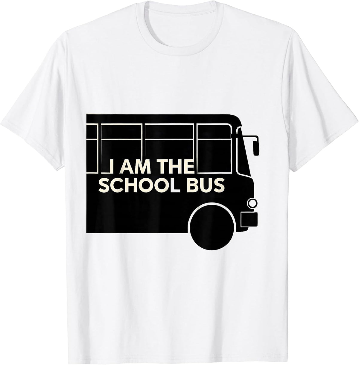 Men's I Am The School Bus Funny School Bus Driver Halloween T-Shirt - White