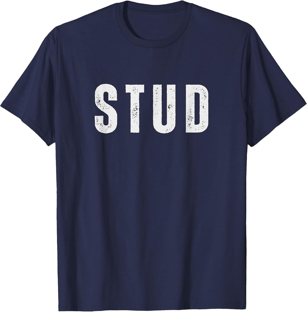 Couples Halloween Stud & Stud Finder Cute 70s 80s 90s T-Shirt - Navy Blue