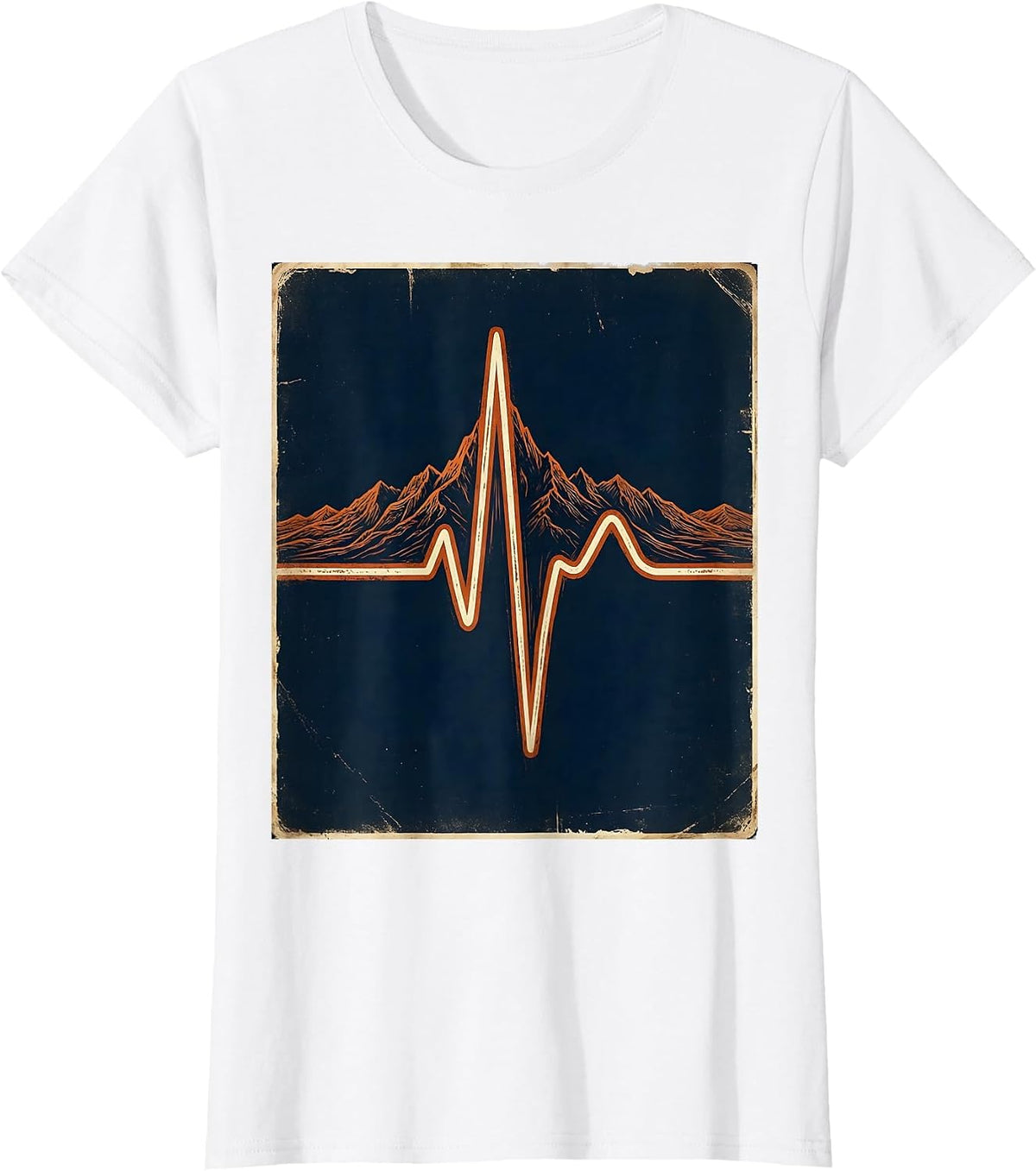 ECG Heartbeat Mountain Range Medical Assistant T-Shirt - White