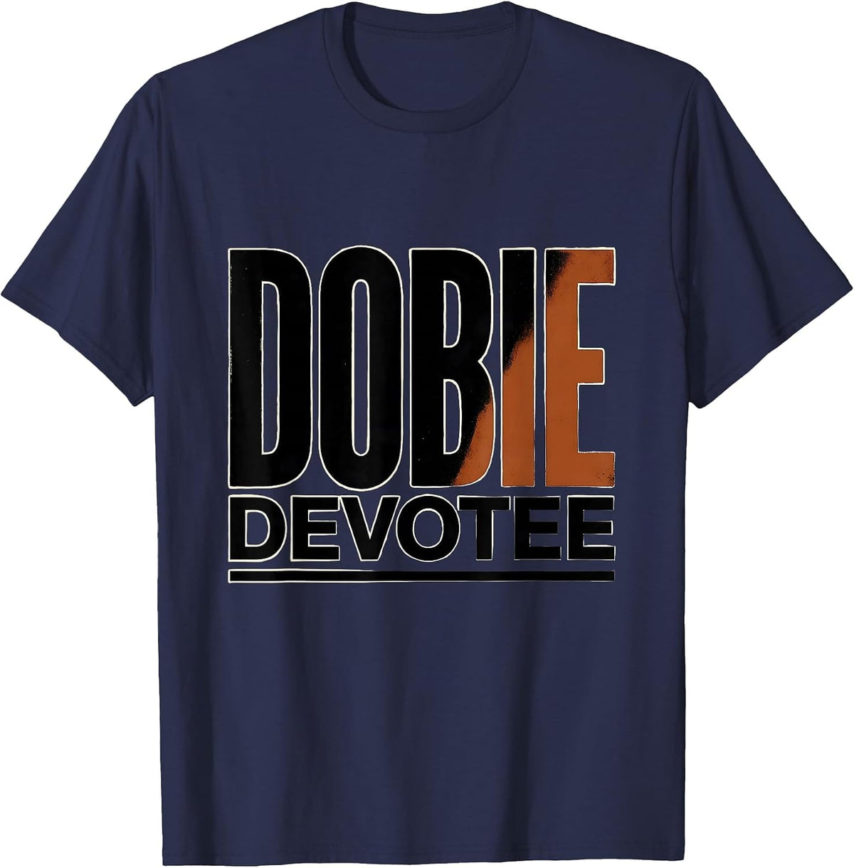 Men's Dobie Devotee Funny Doberman Pinscher Dog Lover Gift T-Shirt - Navy Blue