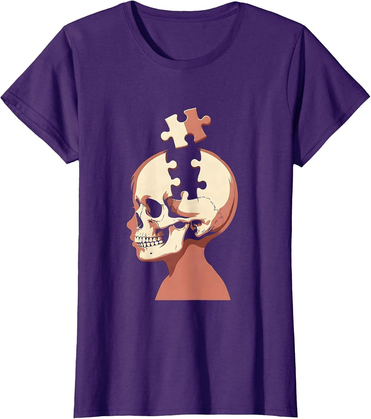 Women's Paraprofessional Puzzle Piece Mind Graphic T-Shirt - Purple