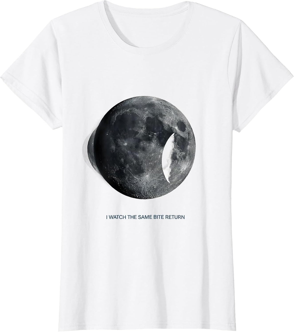 I Watch The Same Bite Return Editorial Conceptual Astronomy T-Shirt - White