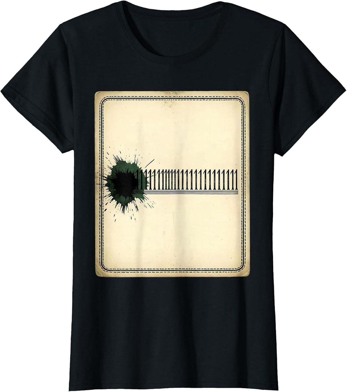 Worn Ledger Card Data Analyst Vintage STEM Humor T-Shirt - Black