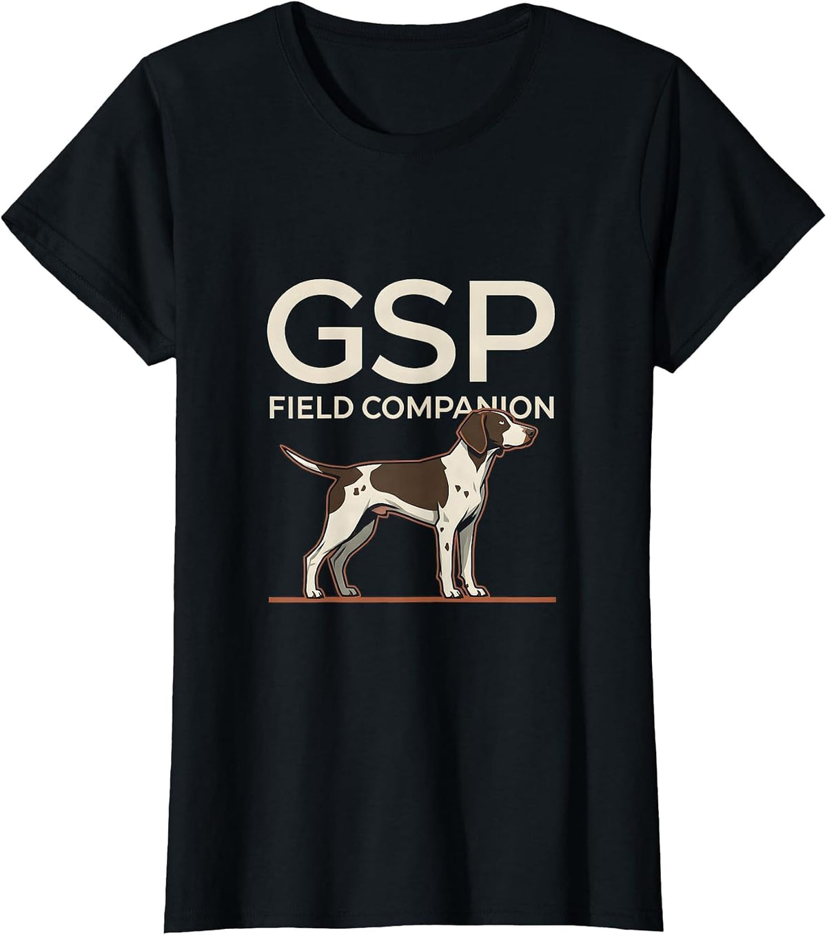 GSP Field Companion Funny German Shorthaired Pointer Dog T-Shirt - Black