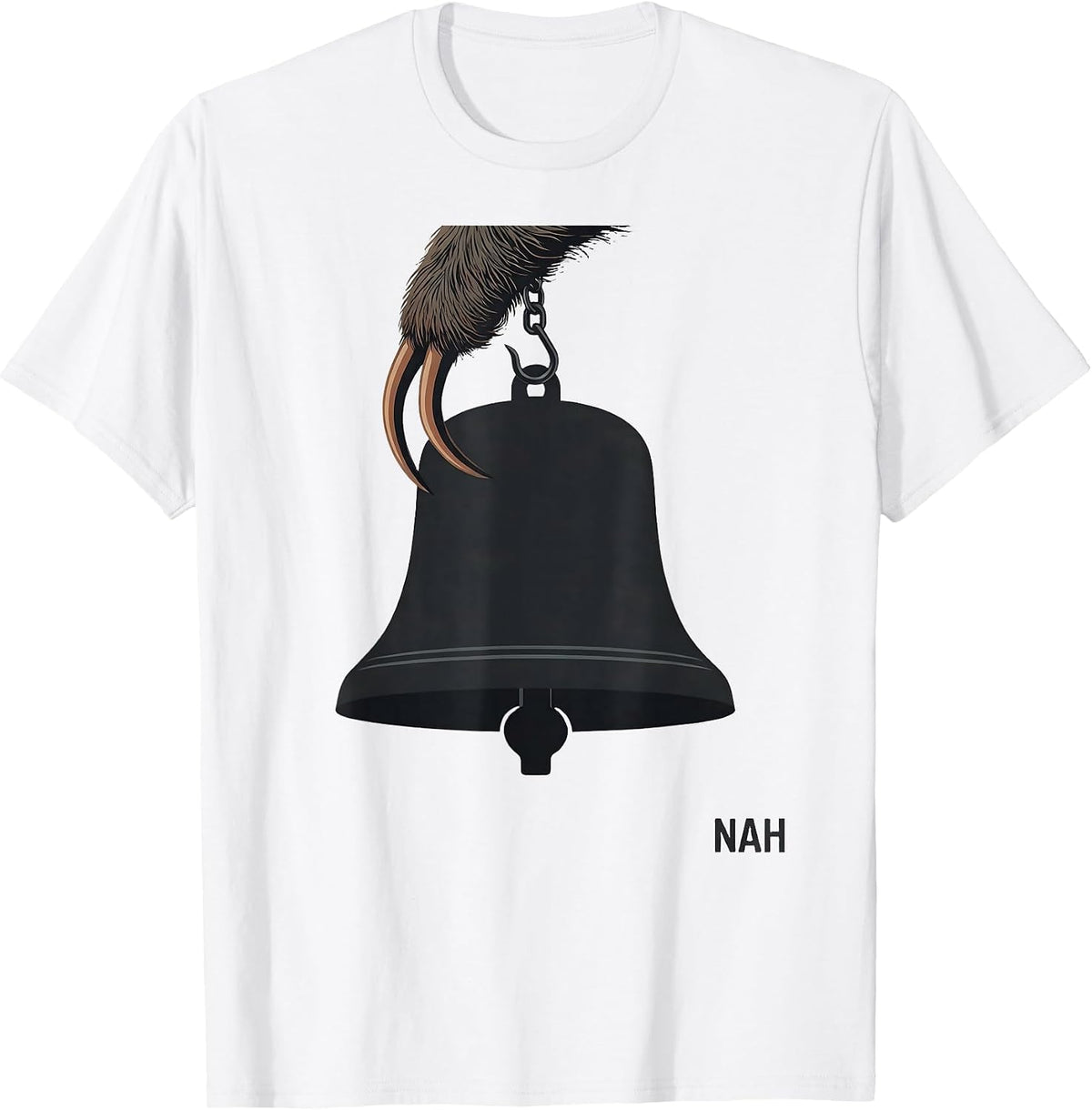 Men's Nah Editorial Conceptual Funny Sloth Lover Humor T-Shirt - White