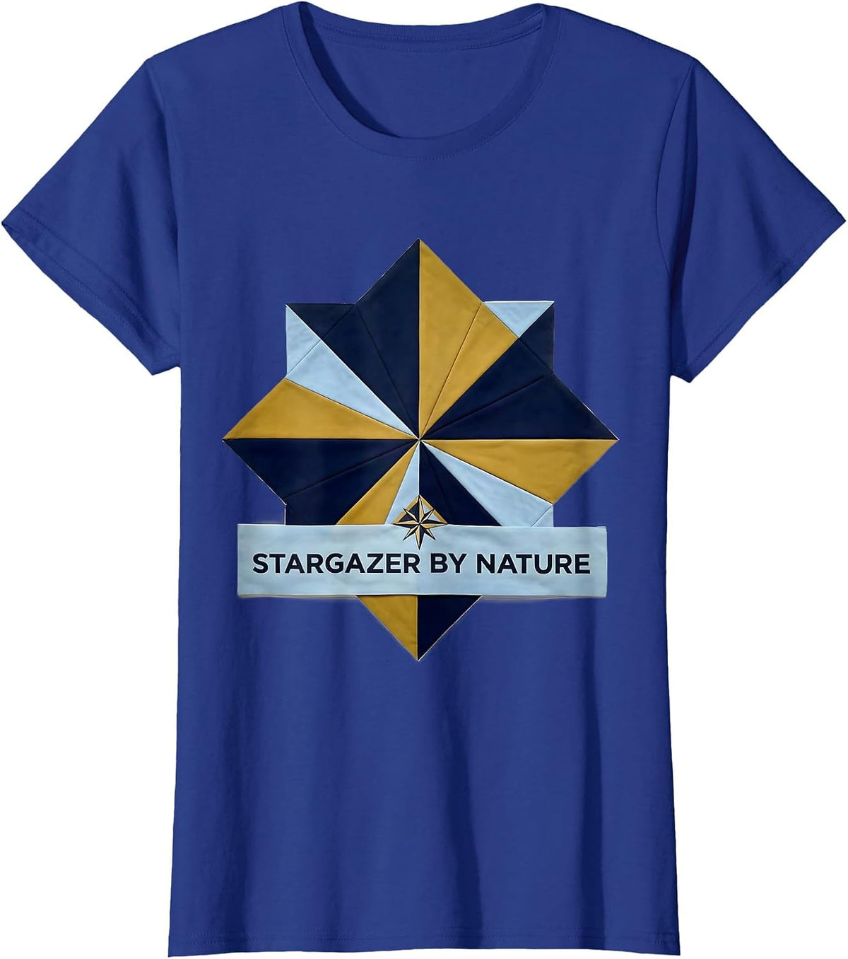 Women's Stargazer By Nature Galaxy Space Design T-Shirt - Royal Blue