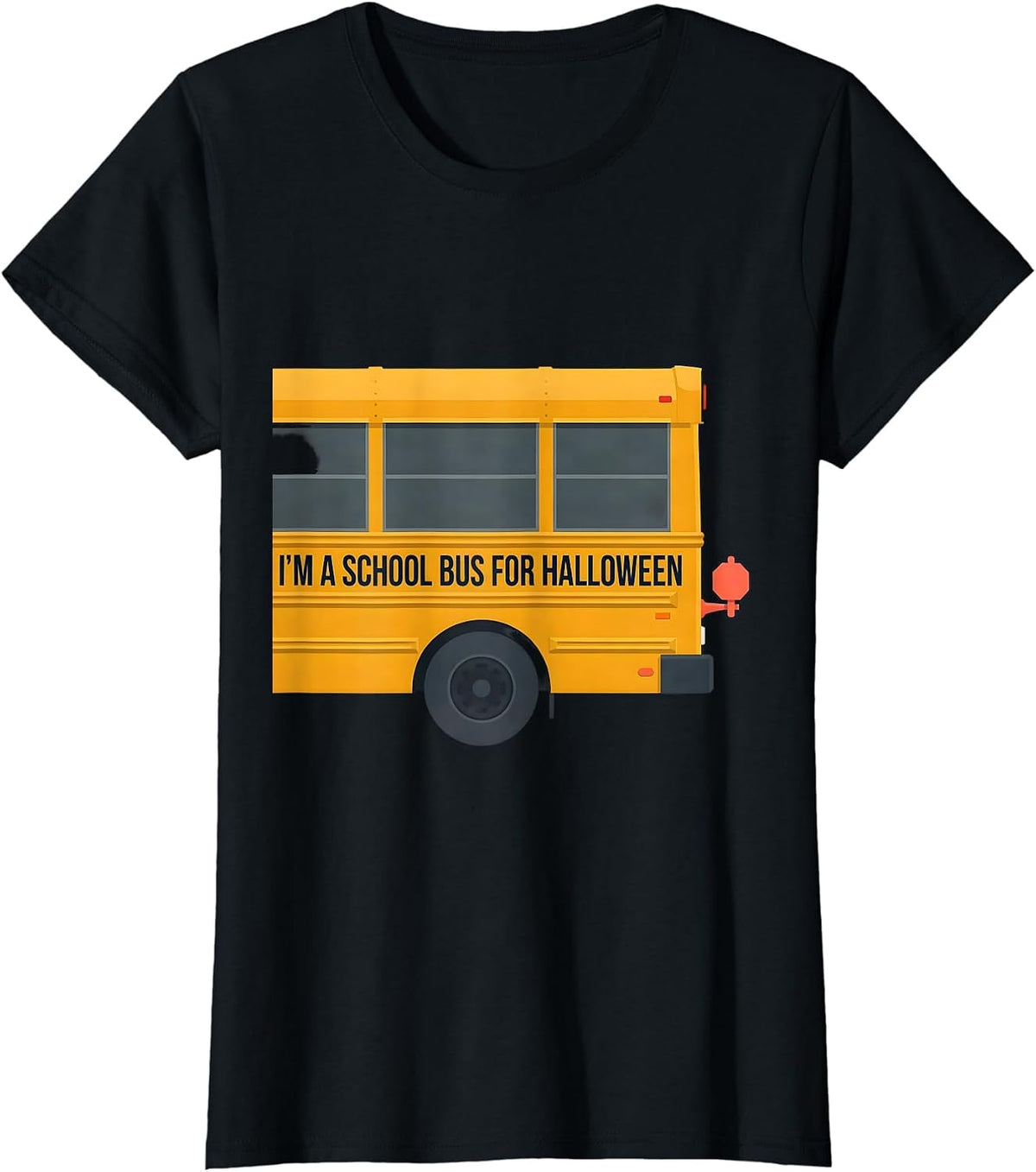 I'm A School Bus For Halloween Funny School Bus Driver T-Shirt - Black