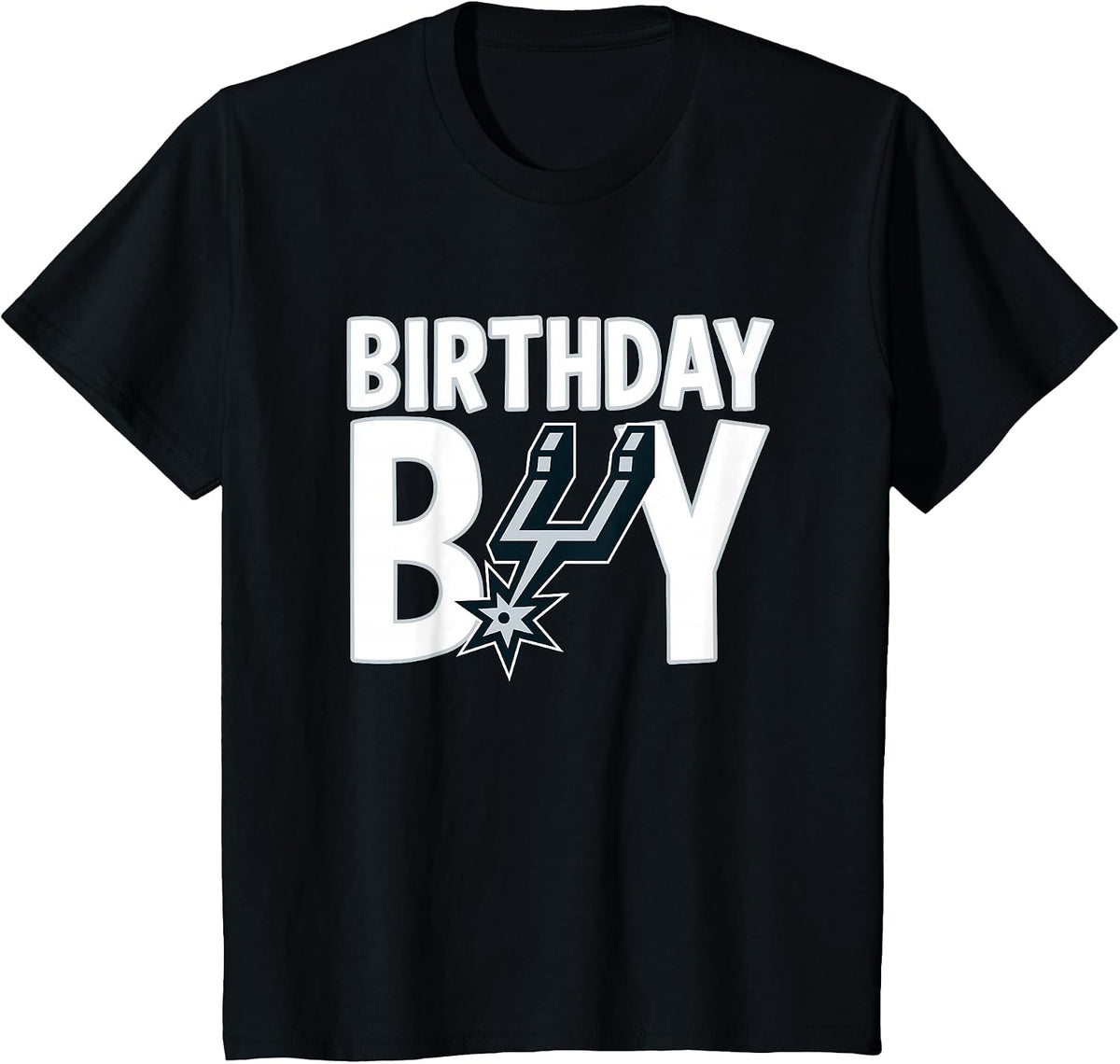 NBA Birthday Boy San Antonio Spurs Retro Logo T-Shirt - Black