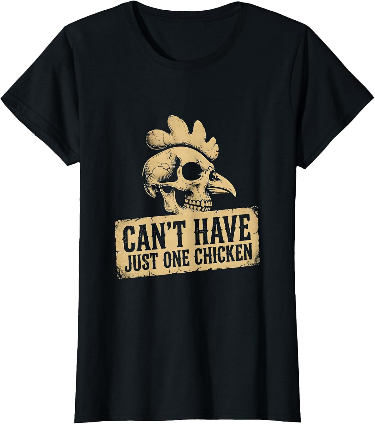 Women's Can't Have Just One Chicken Funny Poultry Design T-Shirt - Black