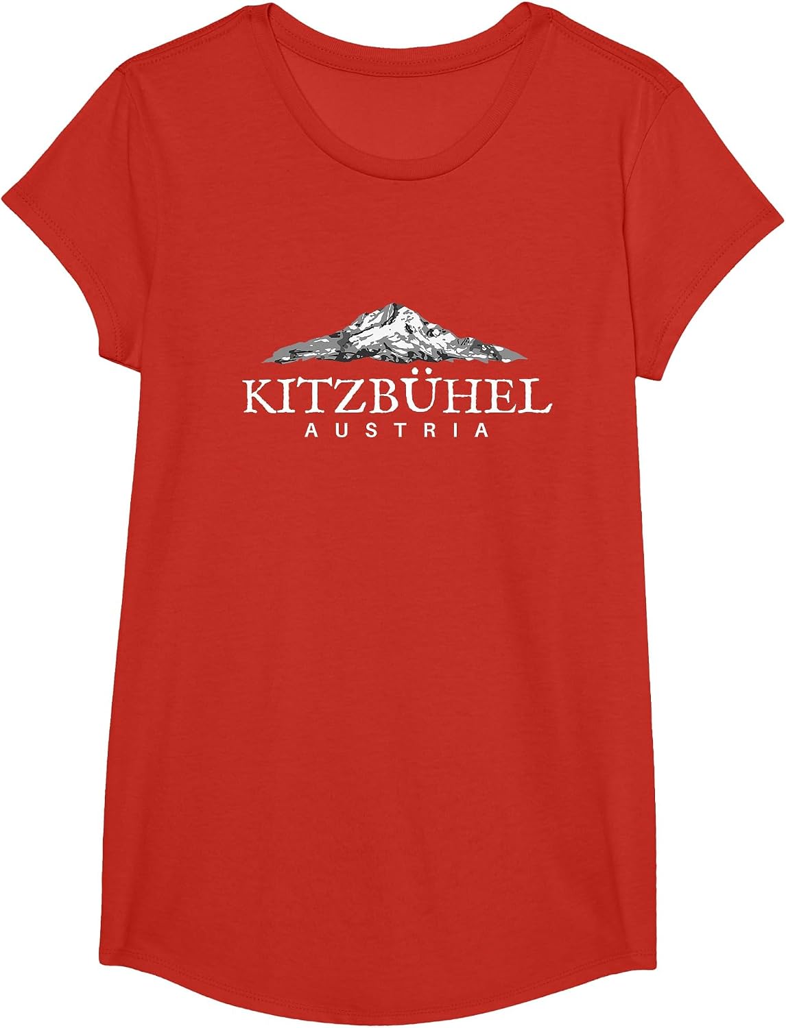 Kitzbuhel Austria Mountain T-Shirt, Kitzbuhel Alps Tee T-Shirt - Girls Red