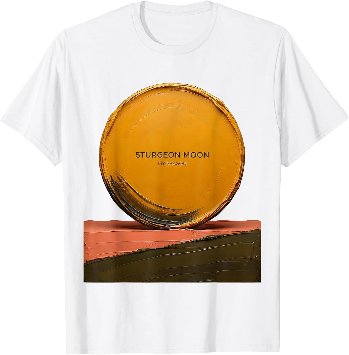 Men's Sturgeon Moon, My Season Boho Celestial Astronomy Graphic T-Shirt - White