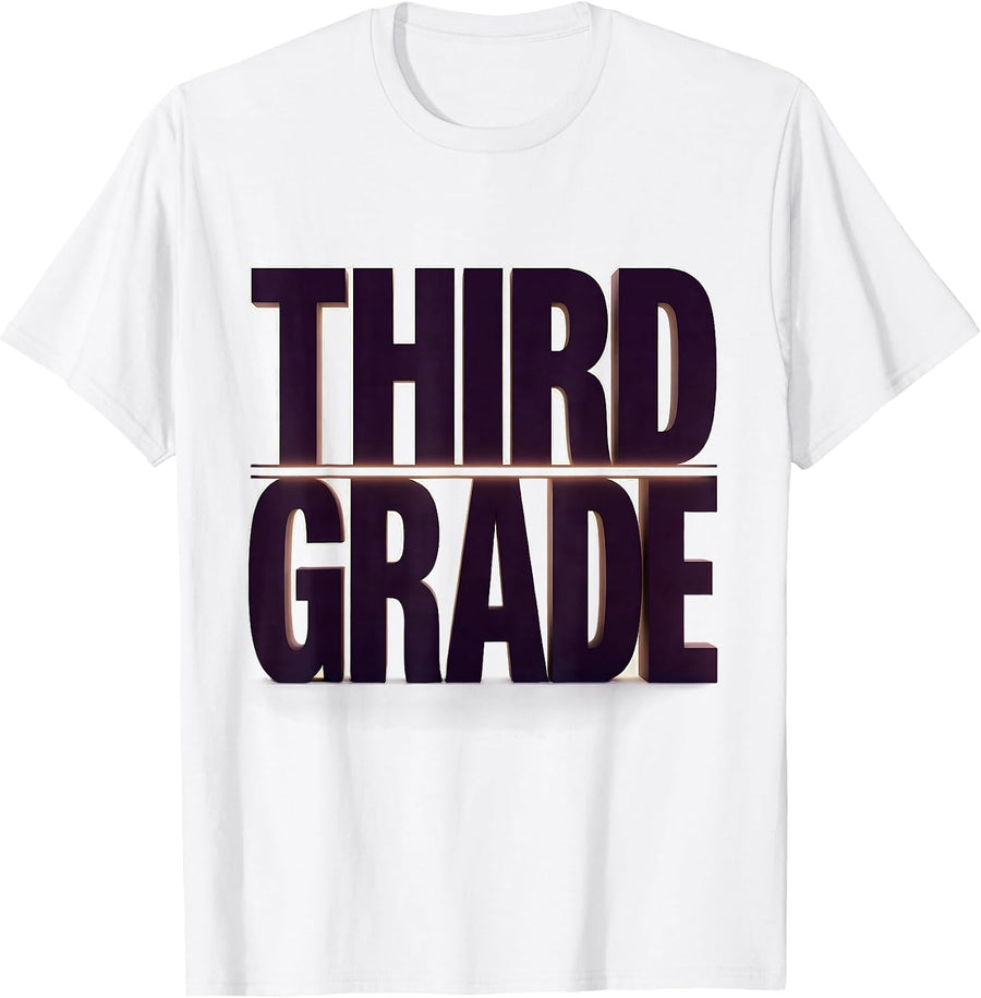 Men's Third Grade Minimalist Back To School Girl Teacher T-Shirt - White
