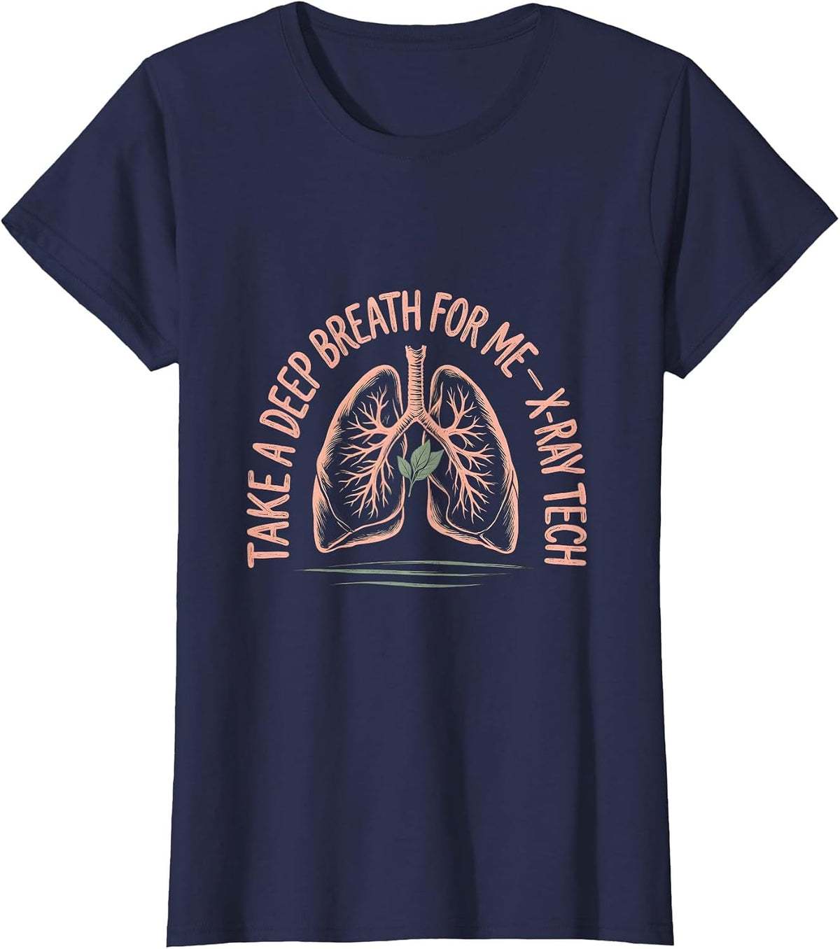 Women's Take A Deep Breath For Me — X-Ray Tech Boho Rad Tech Gift T-Shirt - Navy Blue