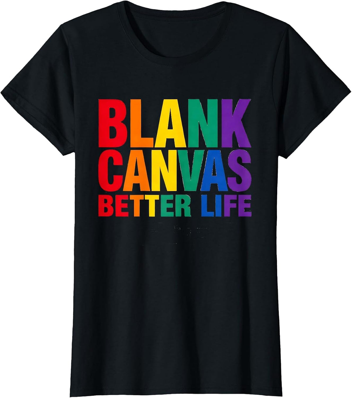 Blank Canvas Better Life Anti-Tattoo Design T-Shirt - Black