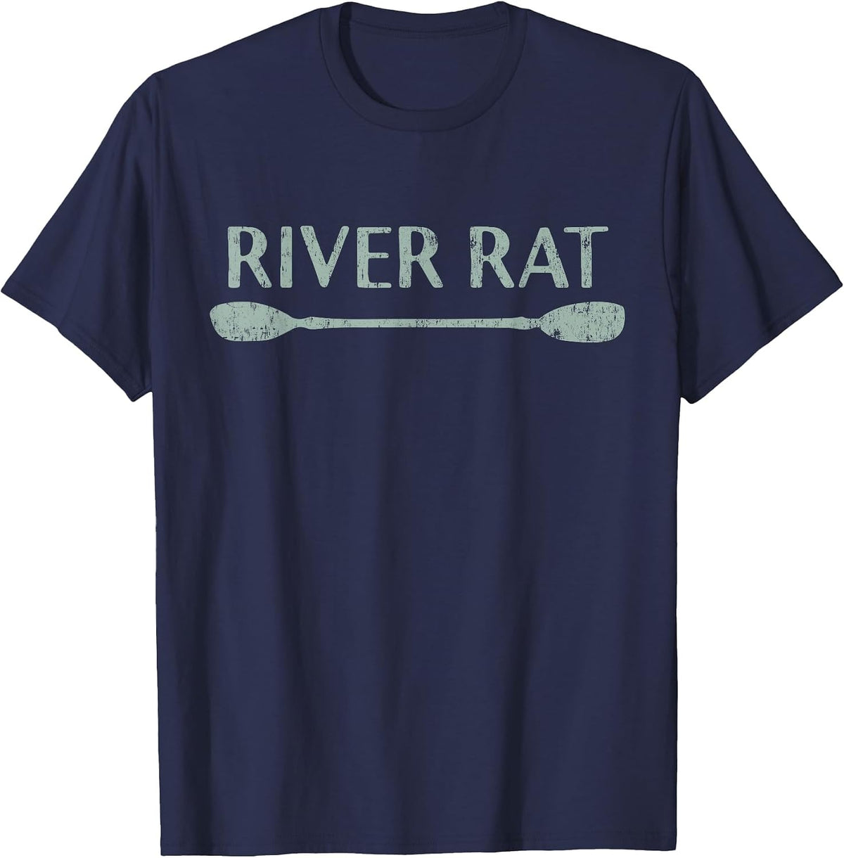 River Rat Shirt, Kayaking and Canoeing Shirt, Outdoors T-Shirt - Navy Blue