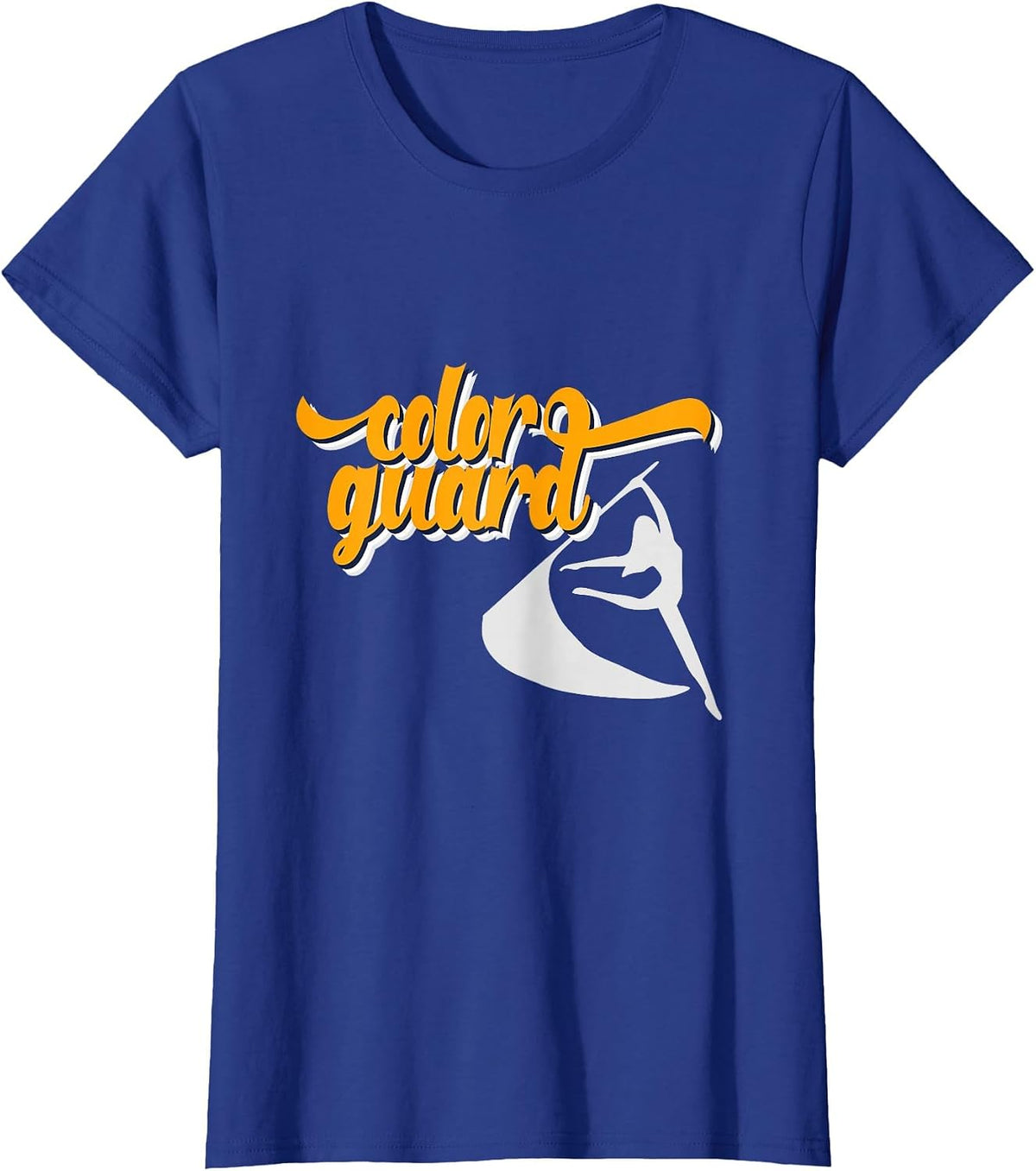 Color Guard Marching Band Retro Word Art Colour Guard T-Shirt - Royal Blue