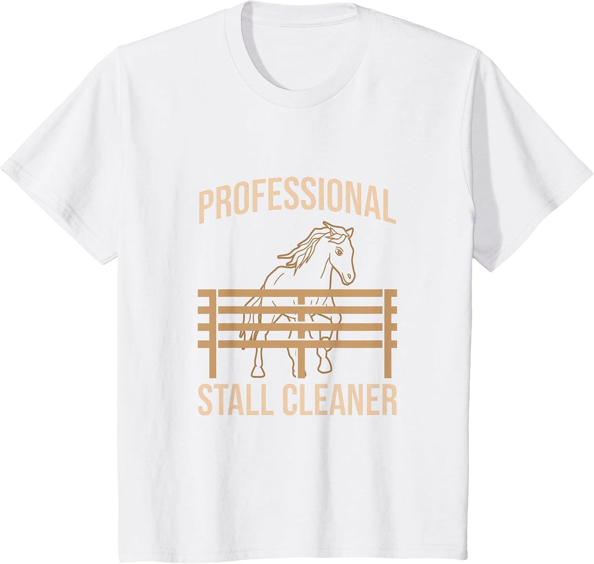 Professional Stall Cleaner Quote Horse Lover Equestrian Barn T-Shirt - White