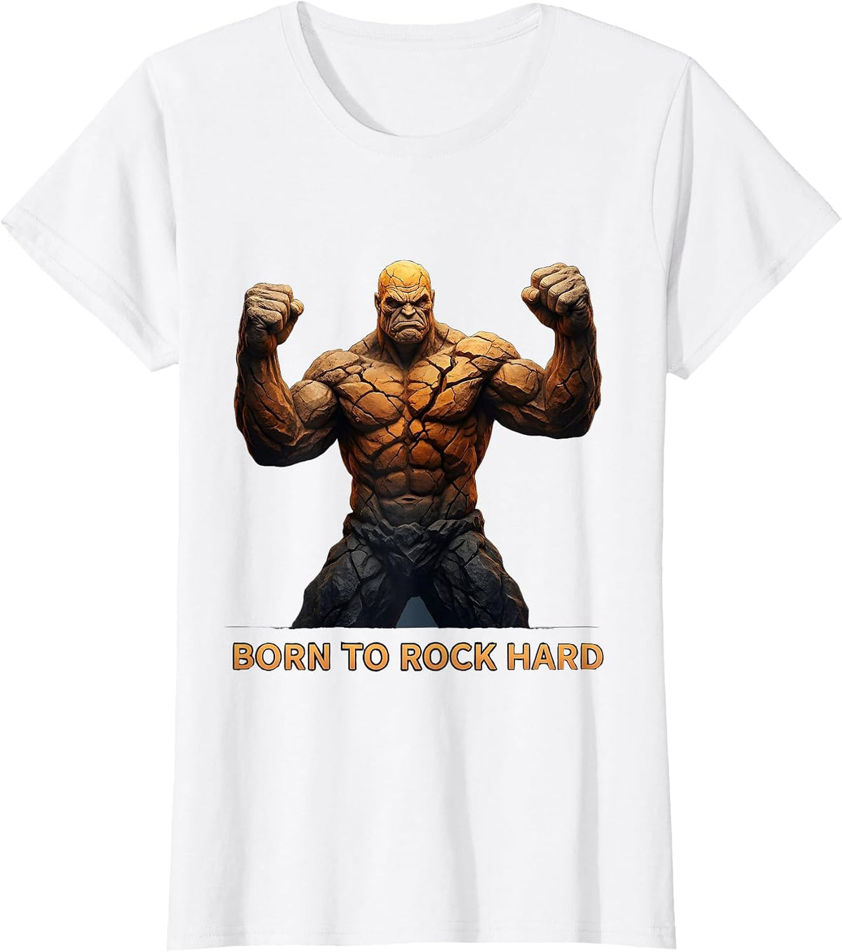 Born to Rock Hard Classic Rock Music Design T-Shirt - White