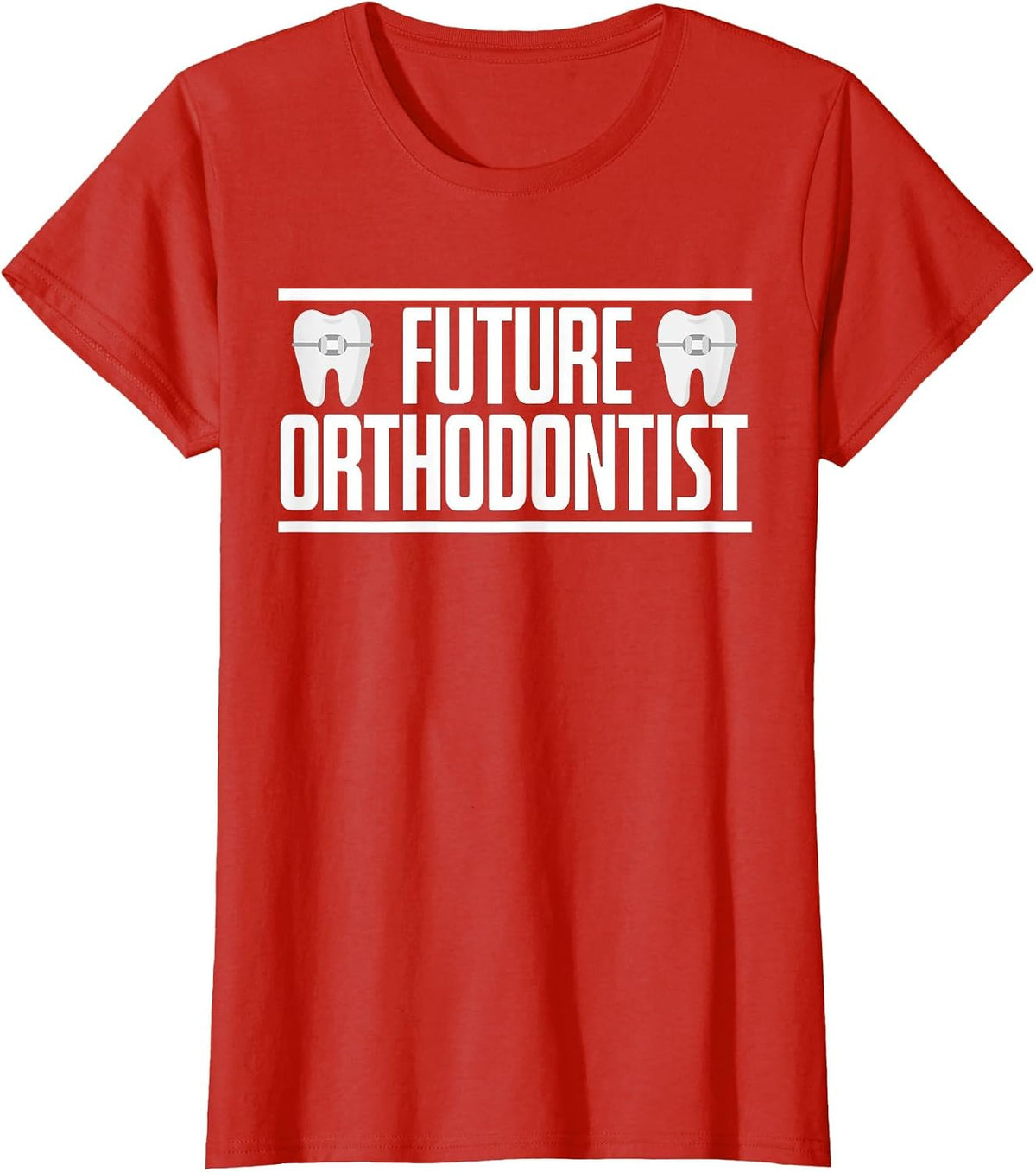 Future Orthodontist Orthodontics Dental Braces T-Shirt - Red