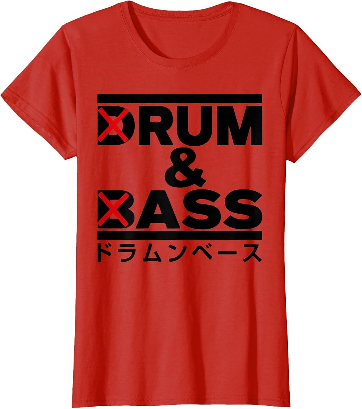 Rum and Ass Funny Drum and Bass T-Shirt - Red