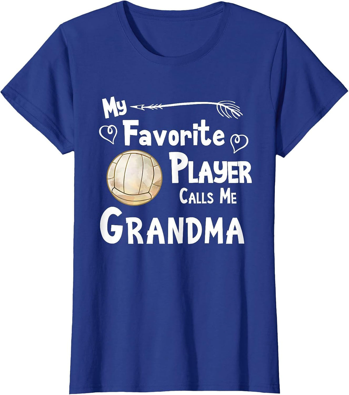 Grandma Volleyball Game Fan Sports Favorite Player T-Shirt - Royal Blue