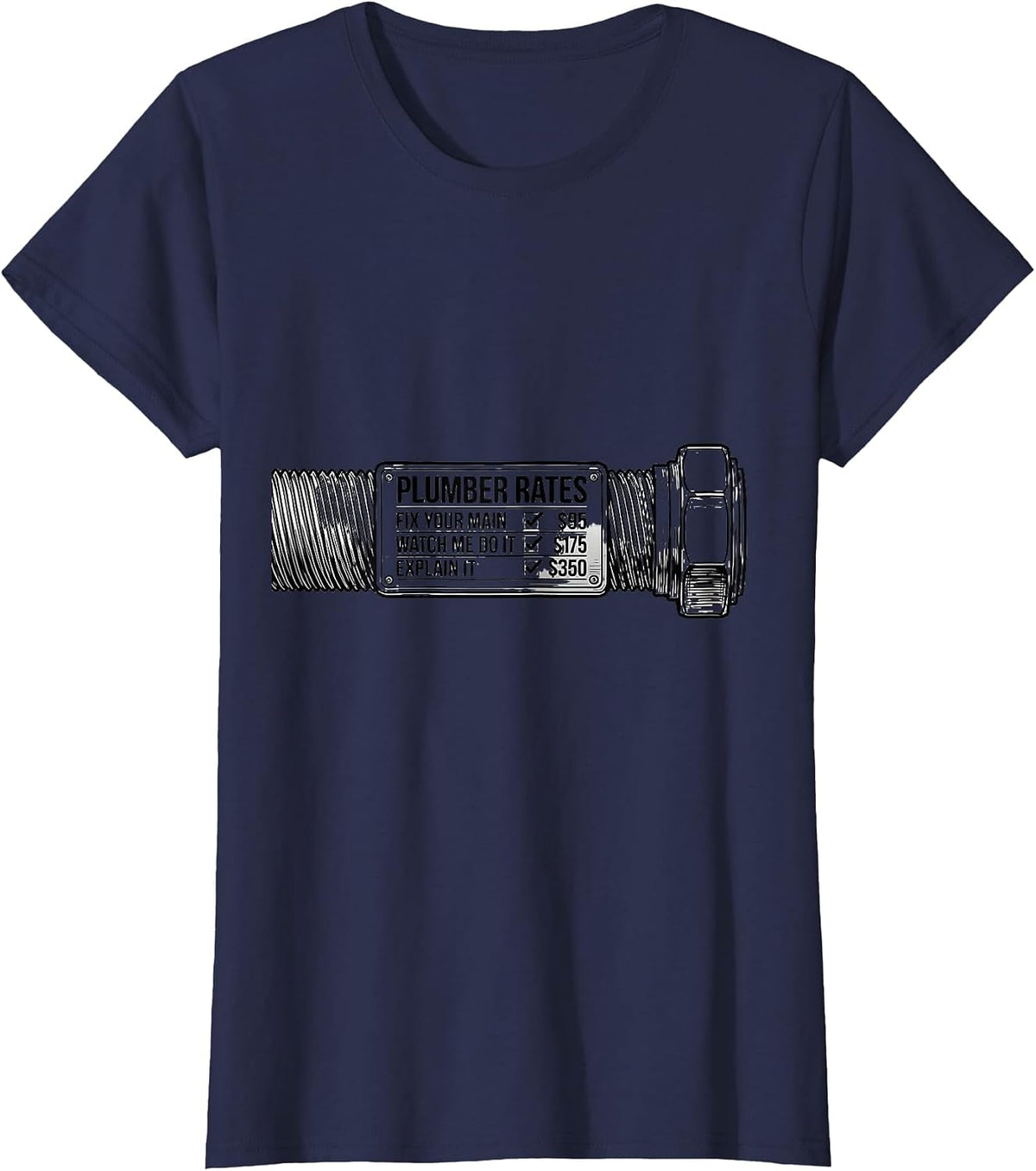 Women's Fix Your Main $95 — Watch Me Do It $175 — Explain It $350 T-Shirt - Navy Blue