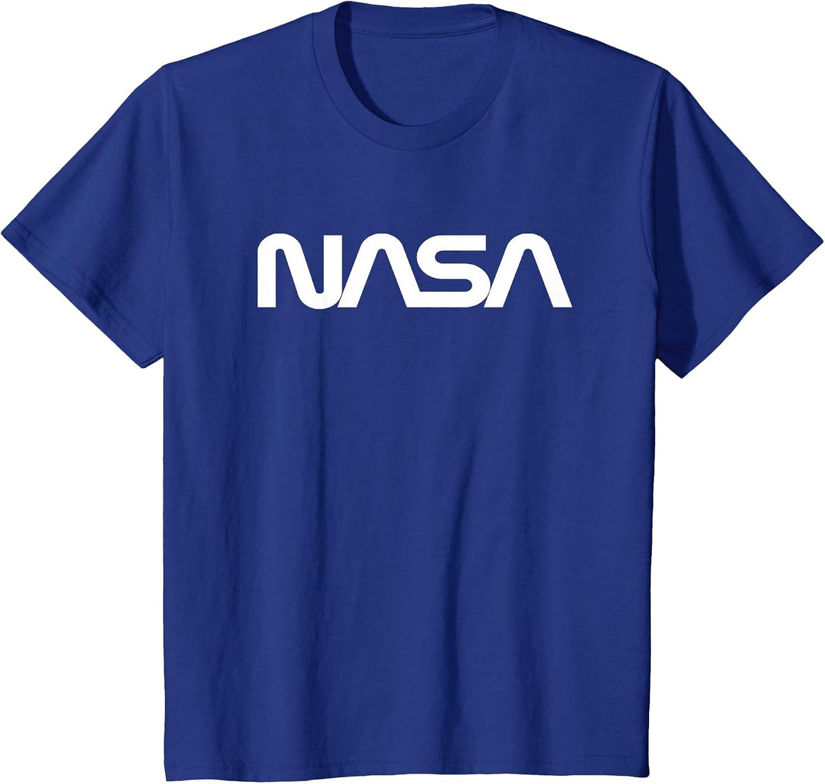 Classic NASA Worm White Logo T-Shirt - Royal Blue