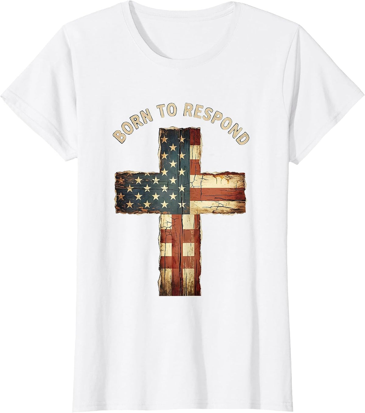 Born to Respond EMT Graphic Design T-Shirt - White