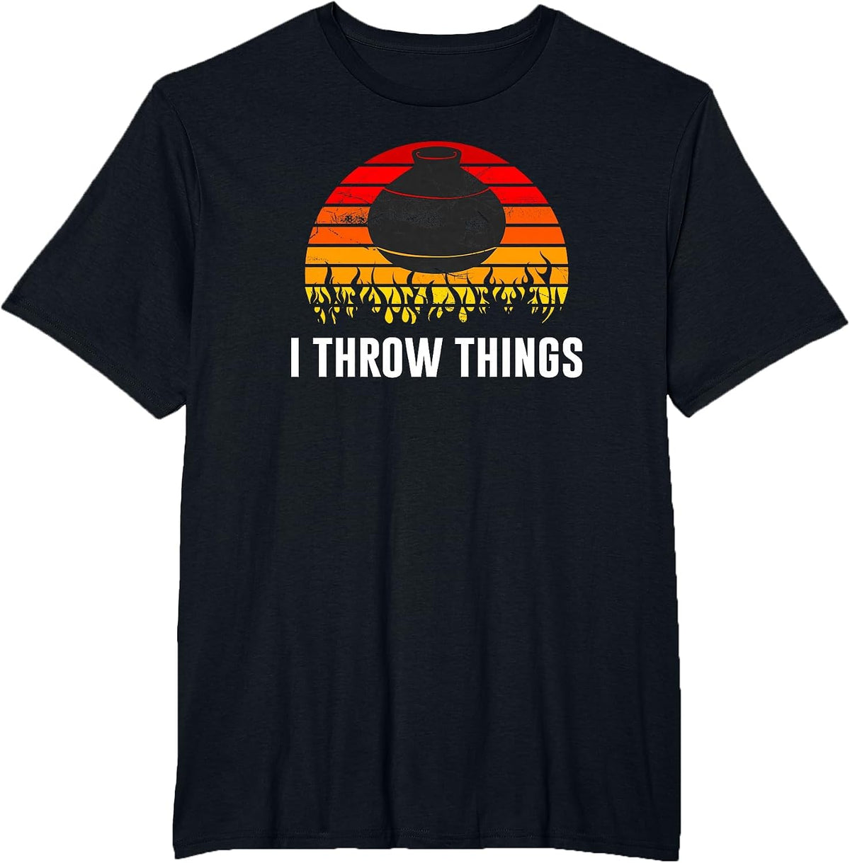 I Throw Things Pottery T-Shirt - Black