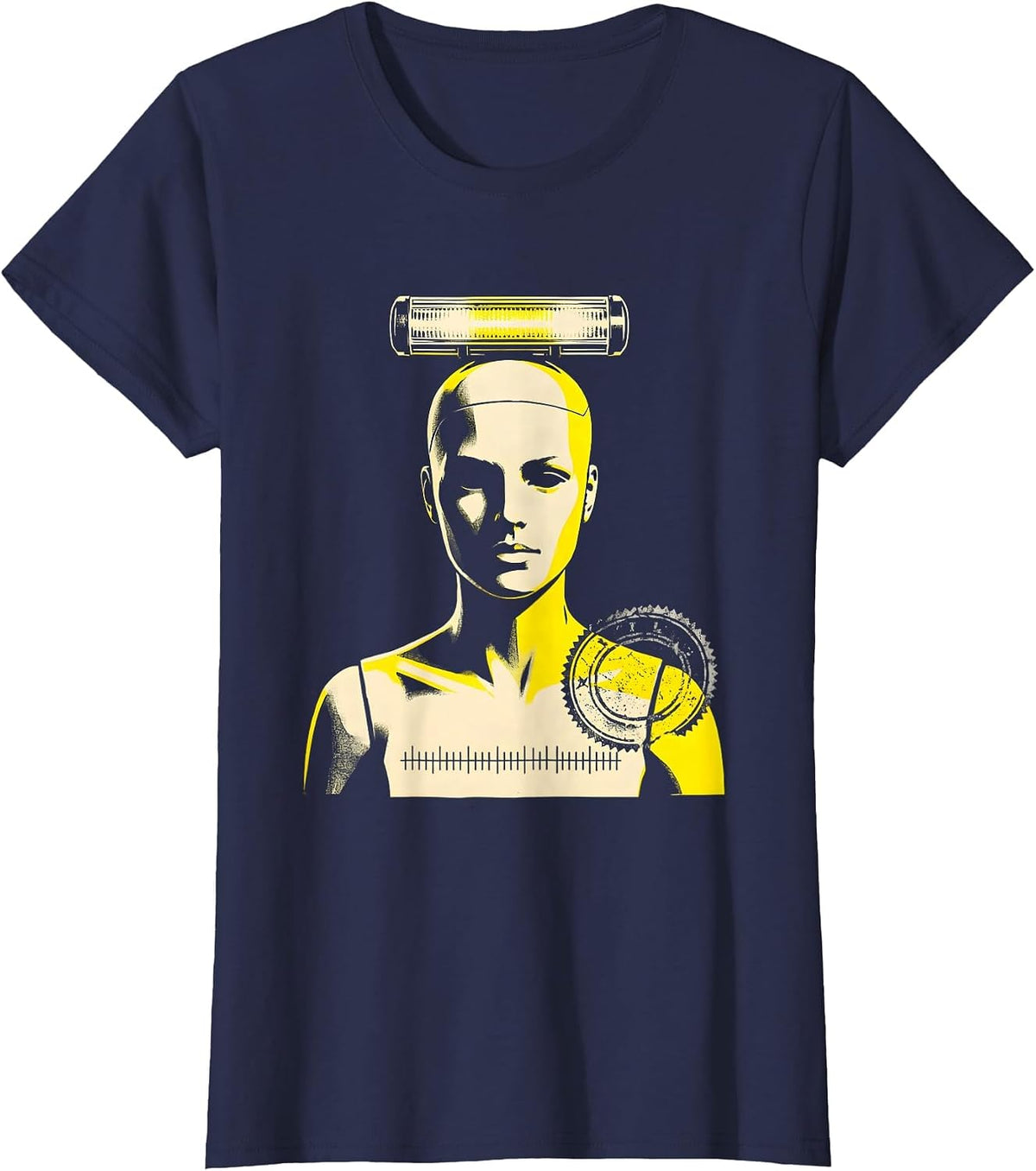 Women's Blunt Mannequin Emergency Light-Bar EMT Paramedic Humor T-Shirt - Navy Blue