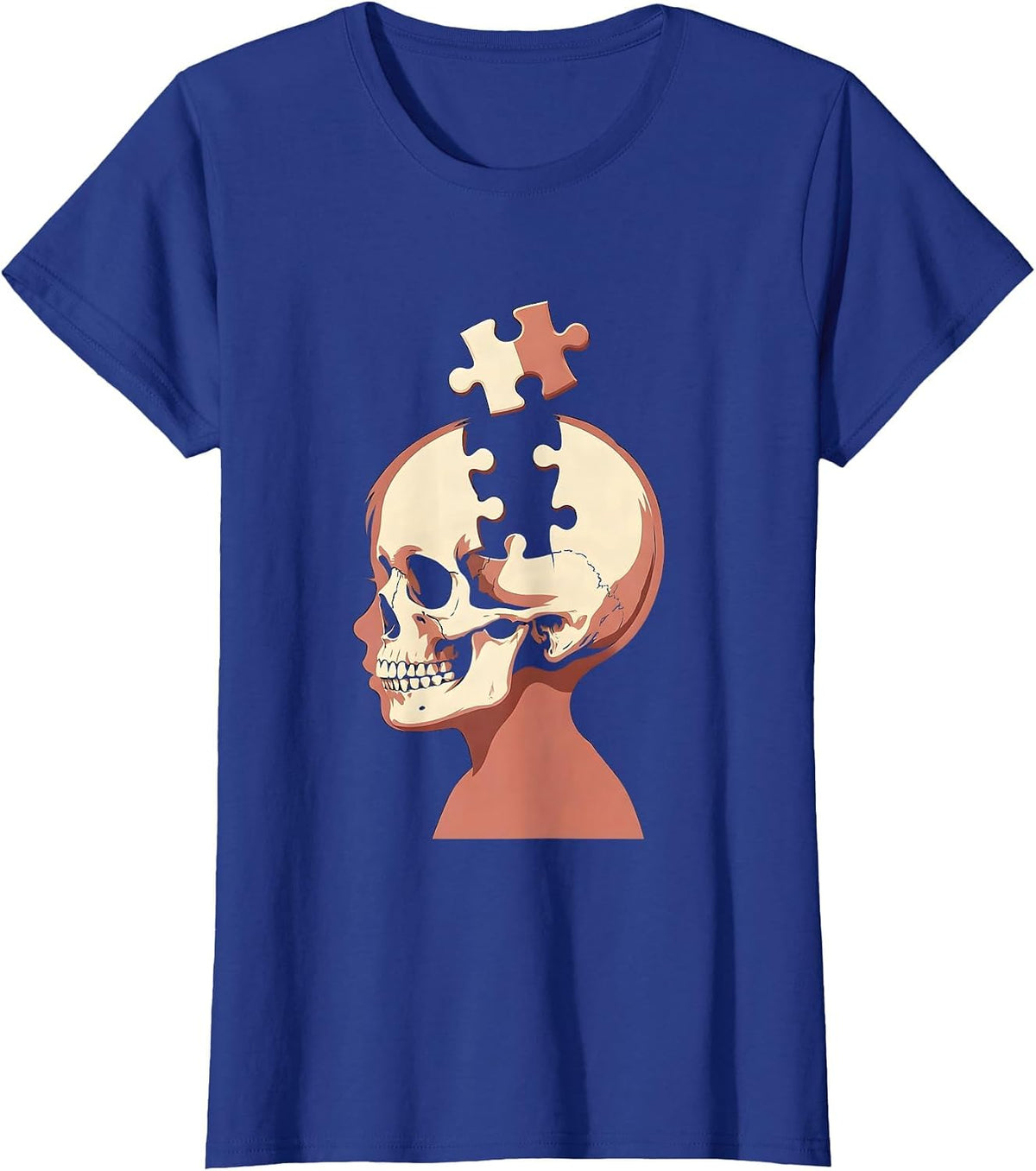Women's Paraprofessional Puzzle Piece Mind Graphic T-Shirt - Royal Blue