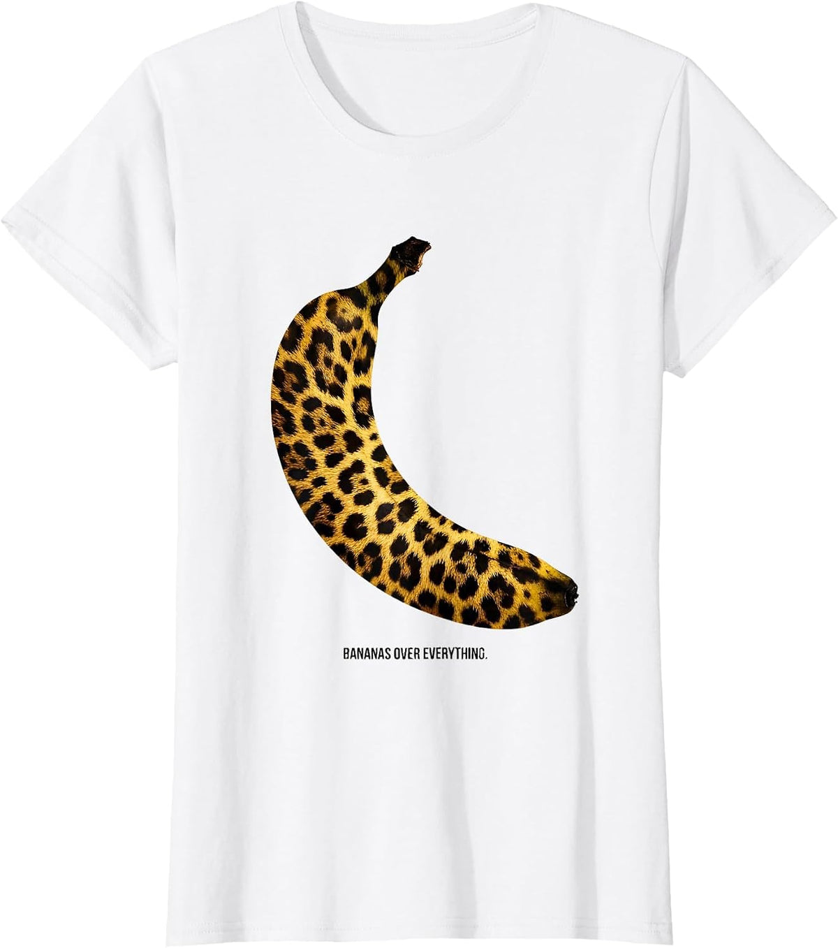 Women's Bananas Over Everything Fruit Lover Design T-Shirt - White