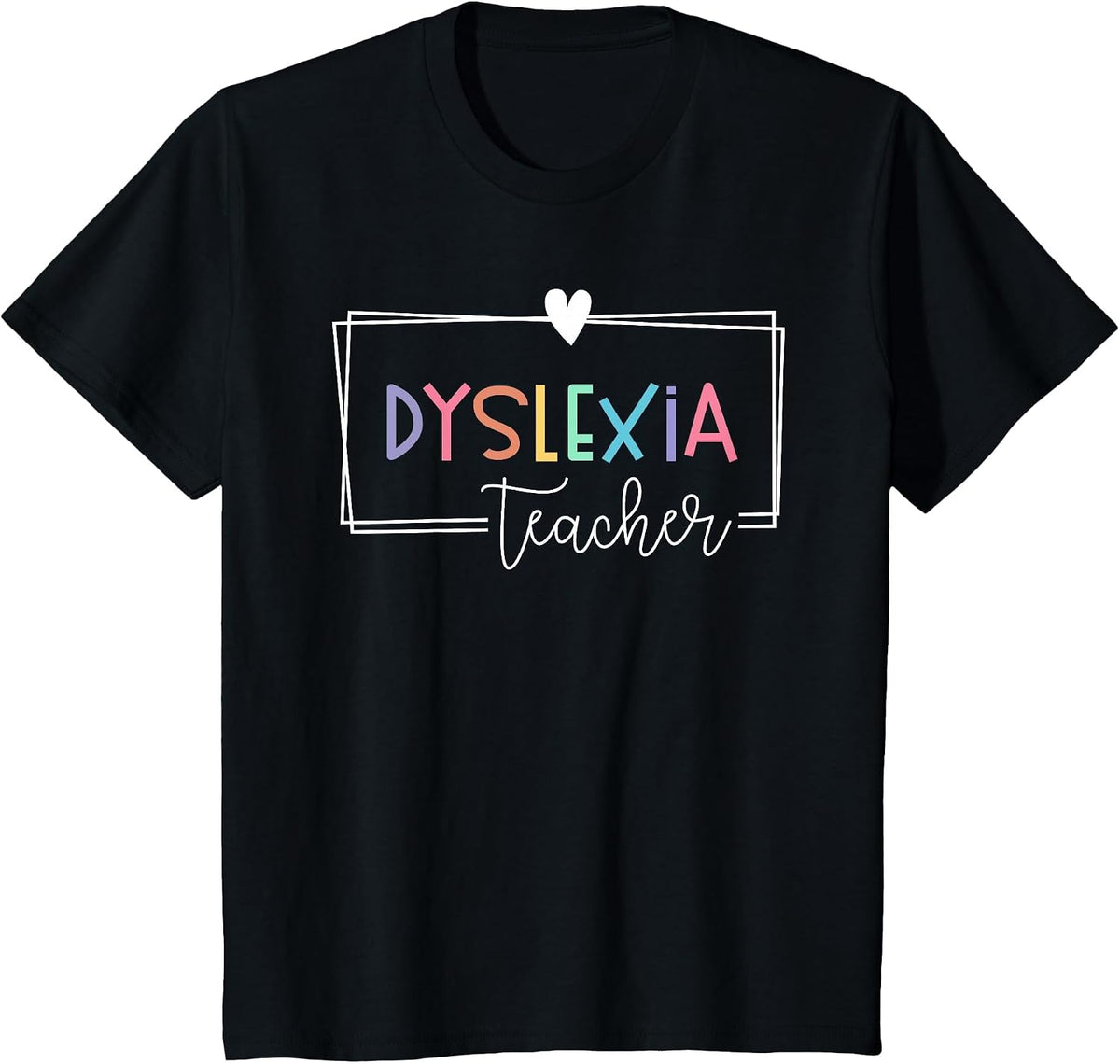 Dyslexia Awareness Therapist Reading Specialist Teacher T-Shirt - Black