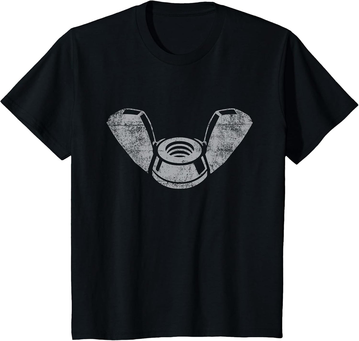 Funny Wing Nut Handyman Tools DIY Retro Fix It Guy Gal T-Shirt - Black