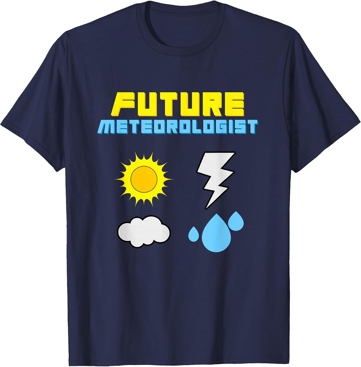 Future Meteorologist T-Shirt Weather Sun Rain Storms T-Shirt - Navy Blue