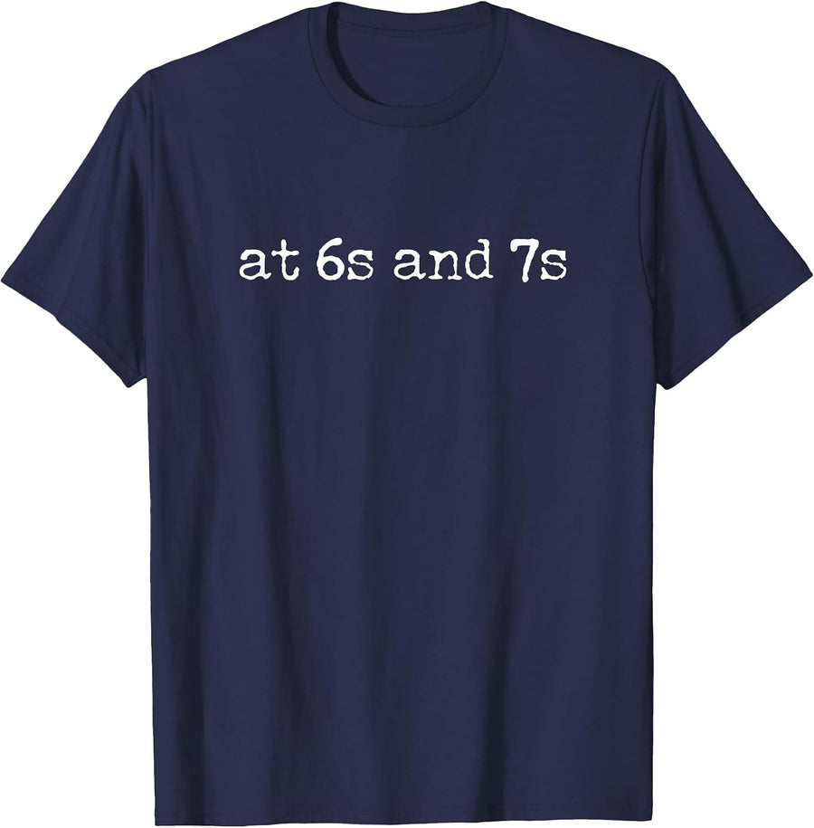 67 English Teacher Meme Six Seven Idiom Funny Teacher T-Shirt - Navy Blue