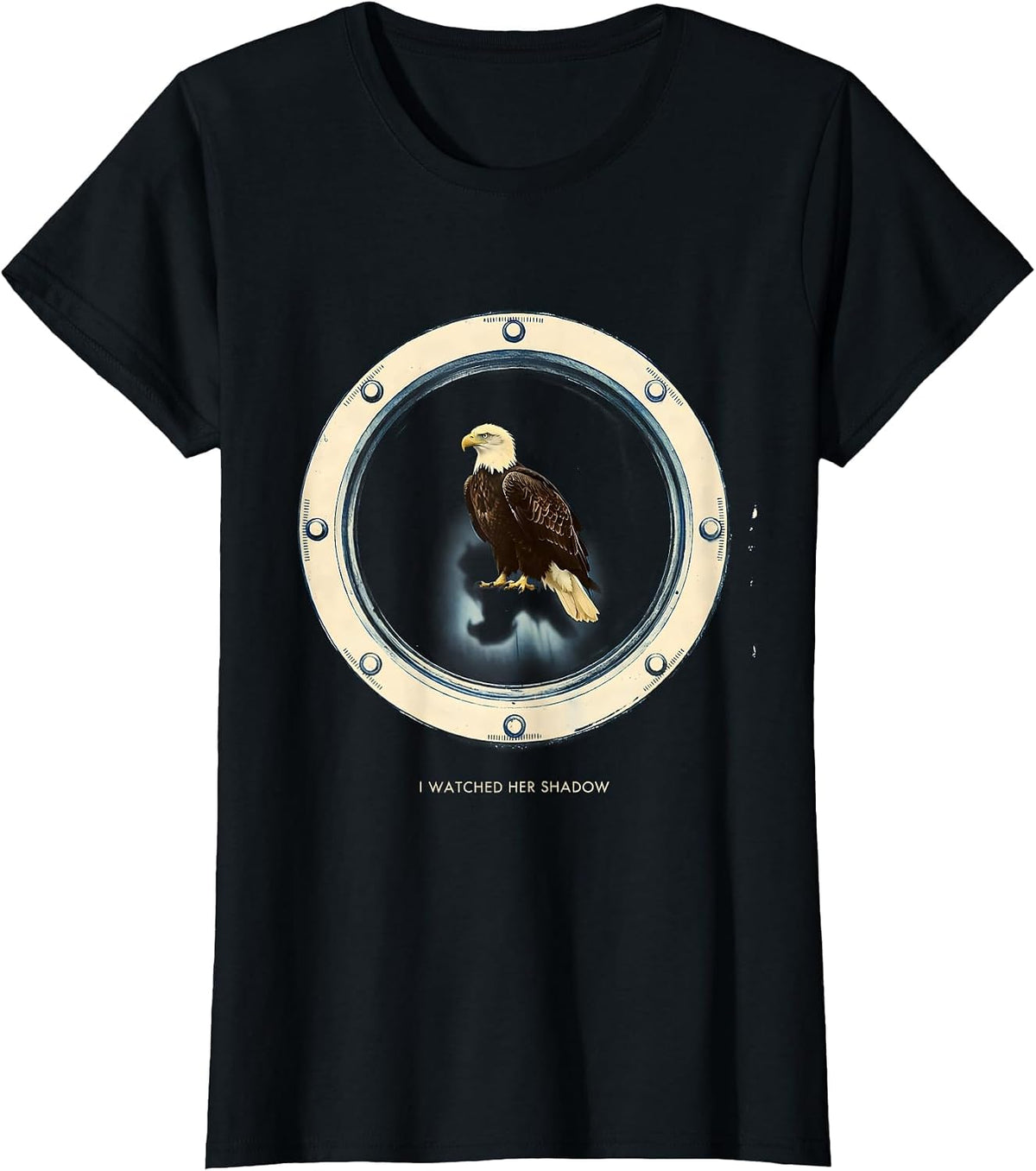 I Watched Her Shadow Memorial Bald Eagle Big Bear Lake Fan T-Shirt - Black