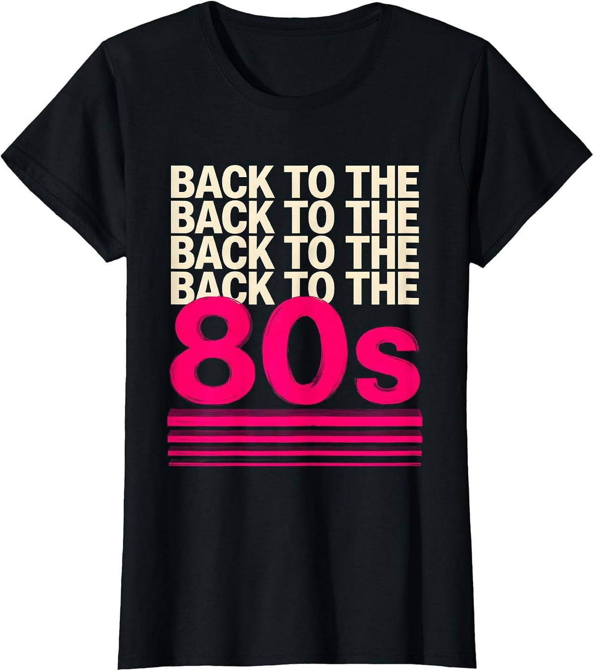 Back To The 80s Retro Costume Party Halloween Vintage Humor T-Shirt - Black