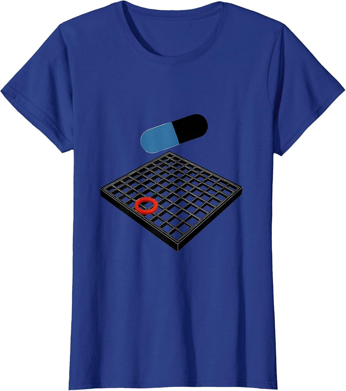 Women's Geometric Pharmacy Counter Pharmacy Tech Humor Gift T-Shirt - Royal Blue