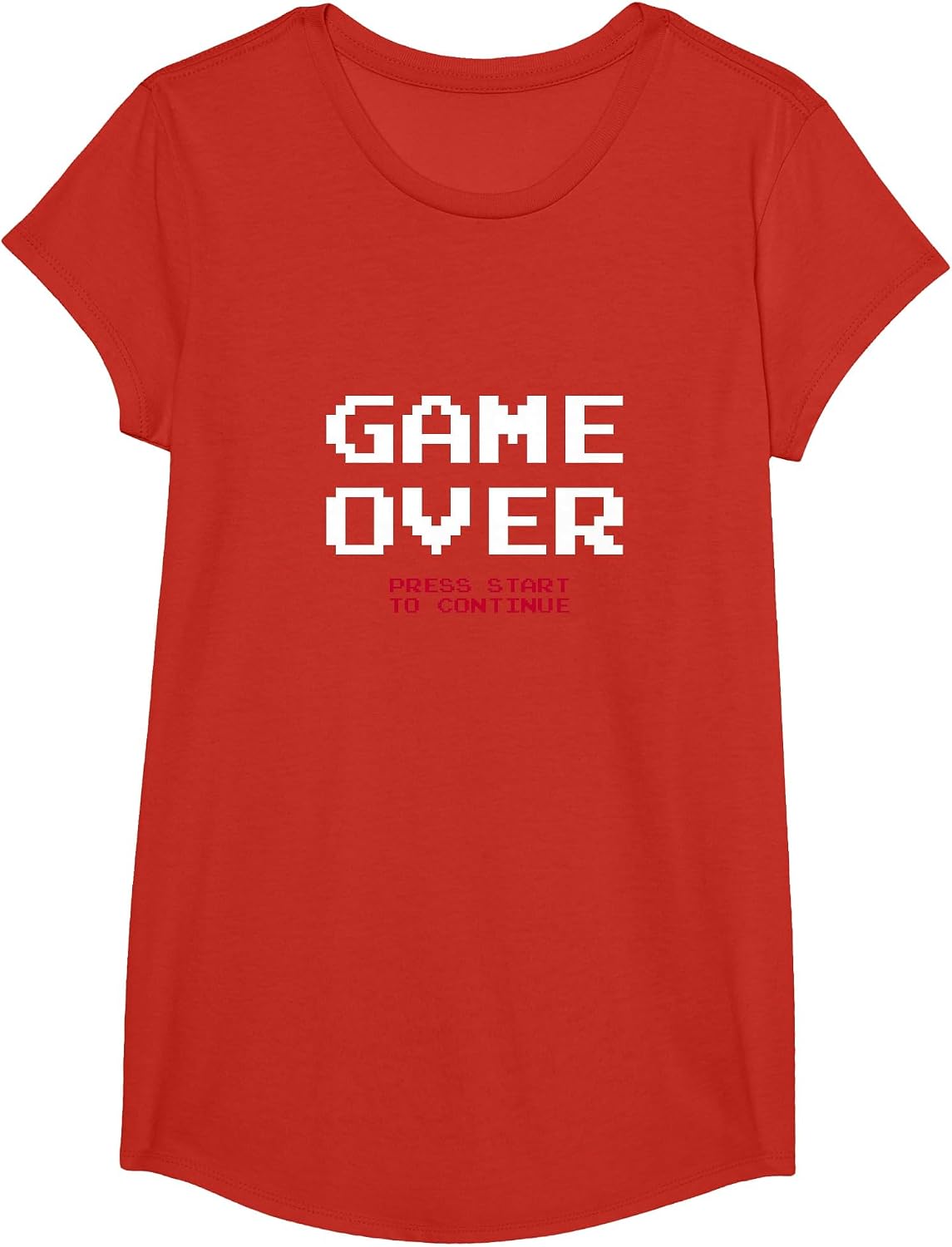 Gamer Game Over T-Shirt T-Shirt - Girls Red