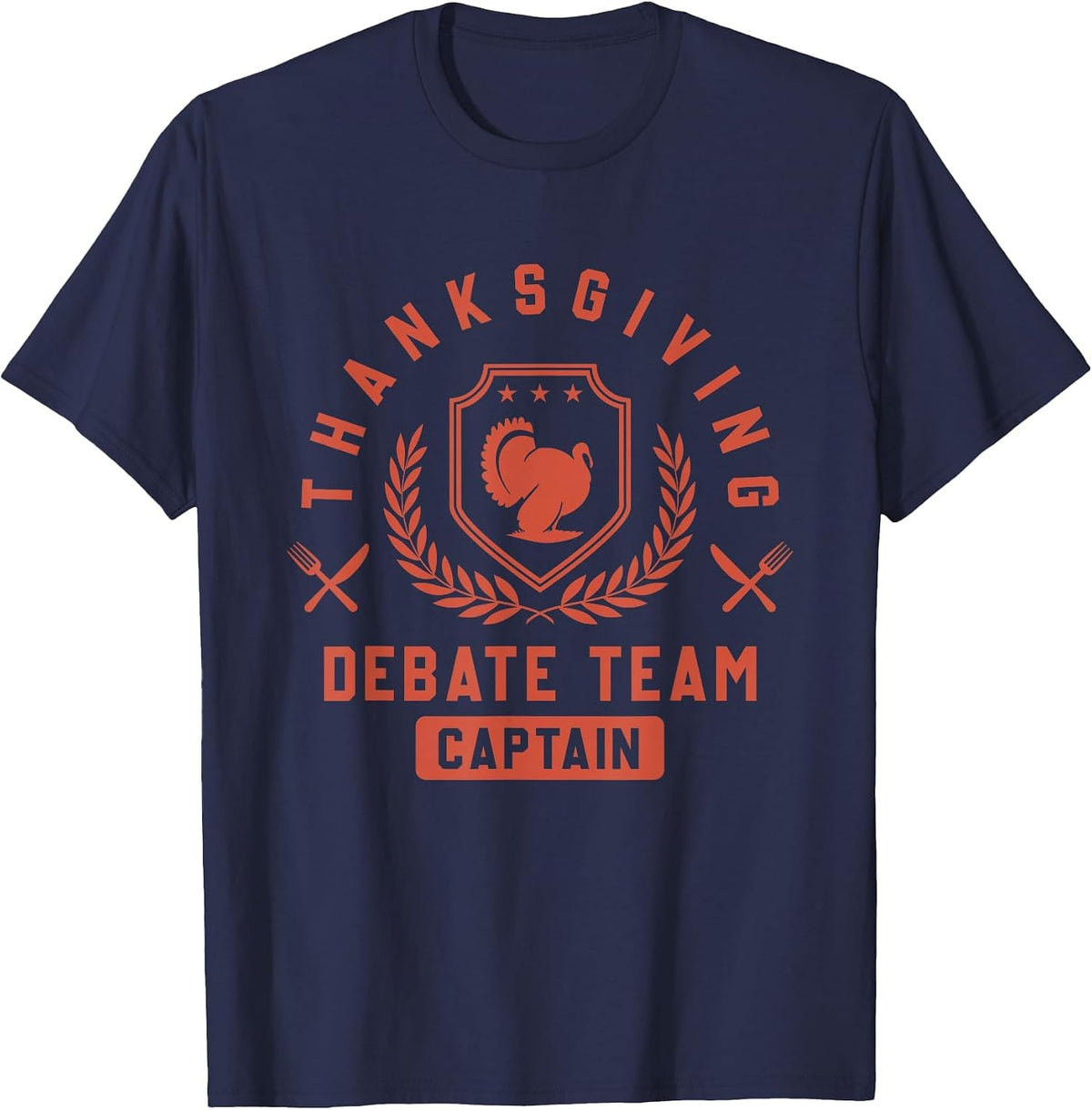 Funny Debate Team Captain Thanksgiving T-Shirt - Navy Blue