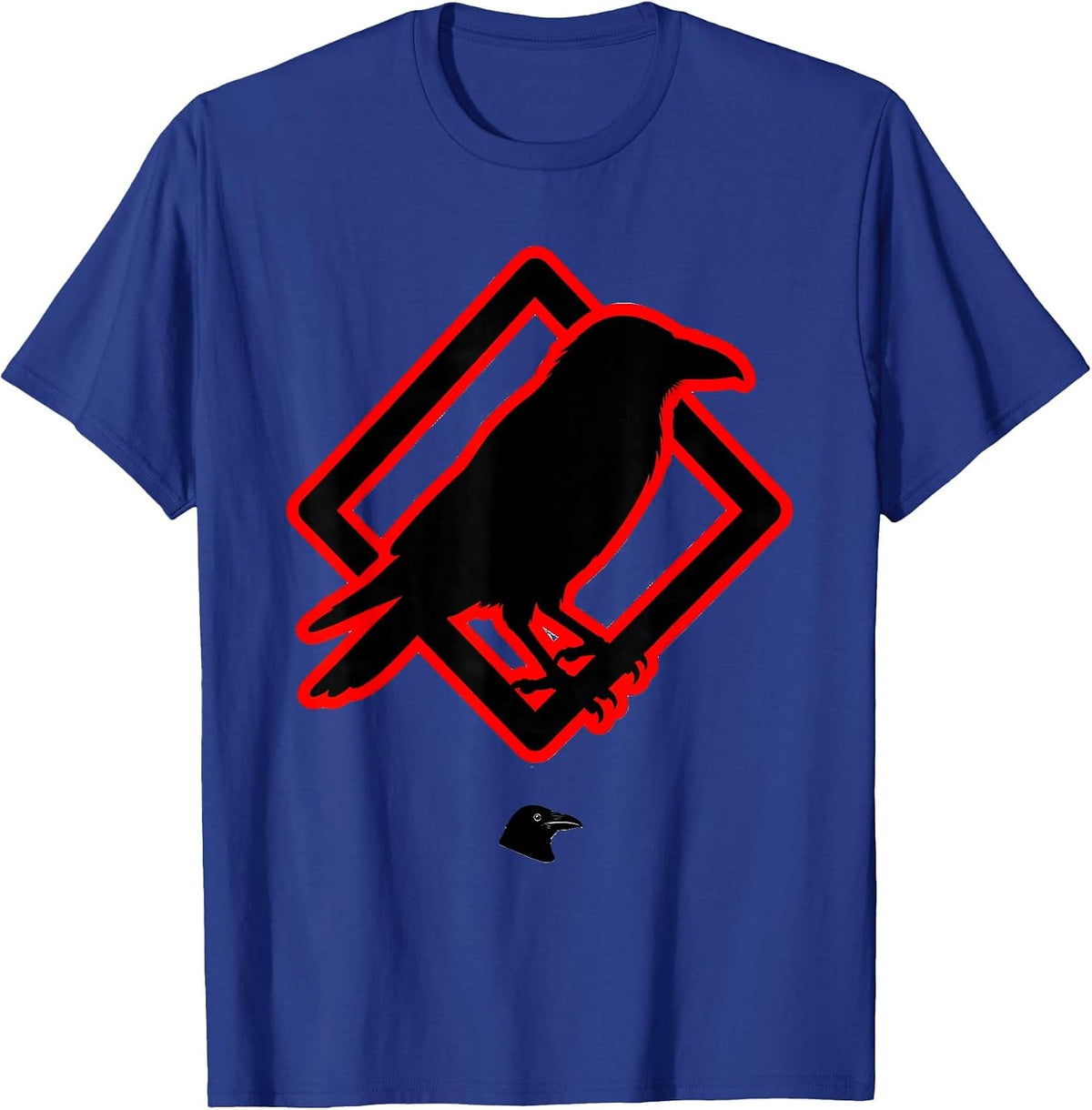 Raven Diamond Gothic Crow Humor T-Shirt - Royal Blue