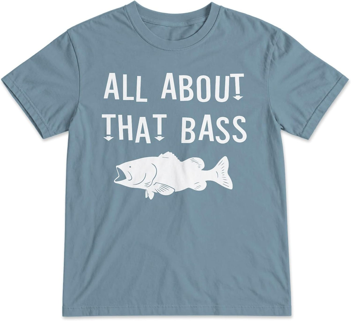 All About that Bass Fishing Garment-Dyed T-Shirt - Ice Blue
