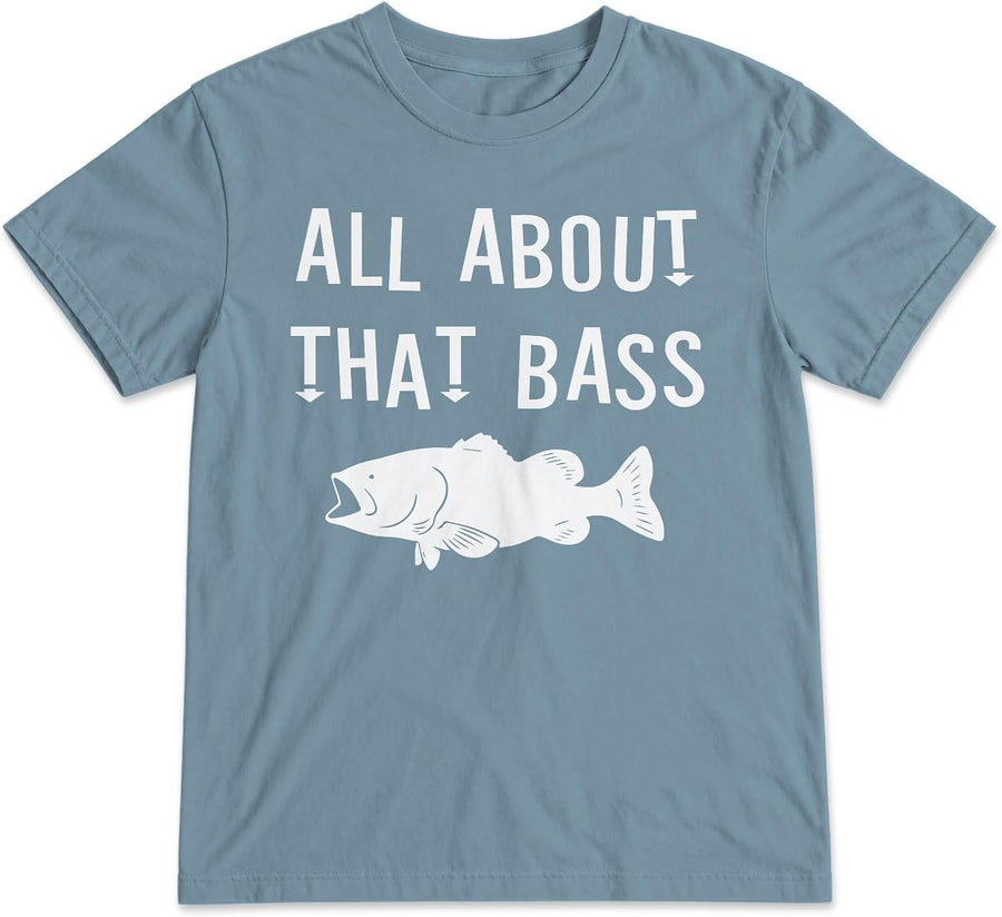 All About that Bass Fishing Garment-Dyed T-Shirt - Ice Blue