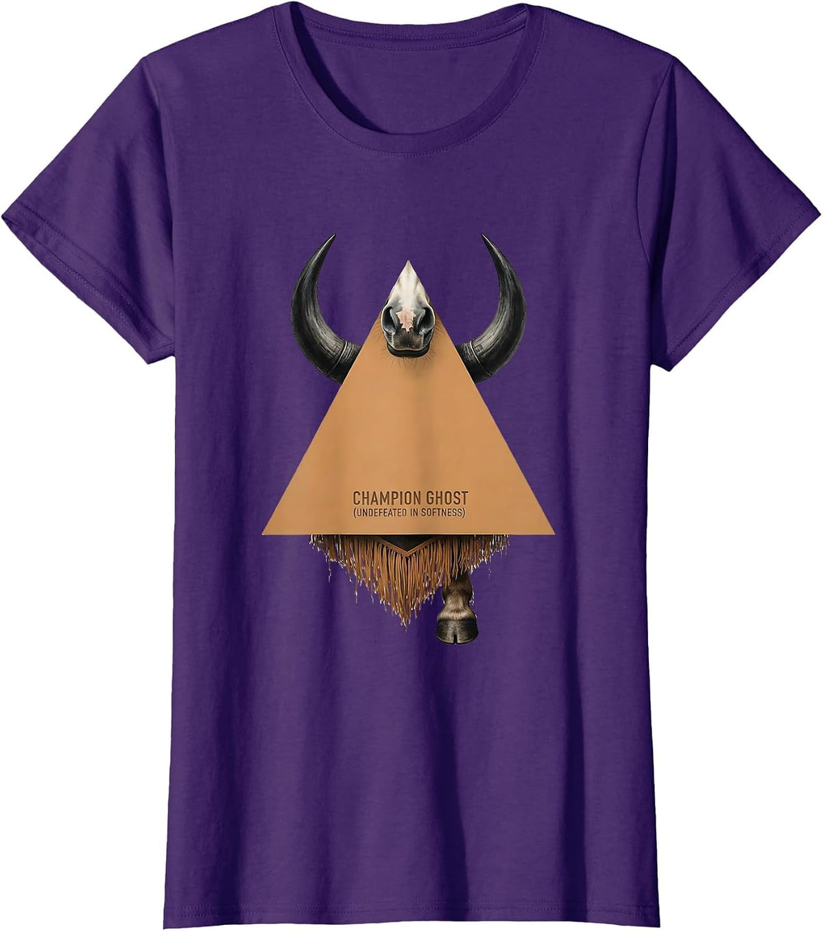 Women's Champion Ghost Undefeated in Softness Highland Cow T-Shirt - Purple
